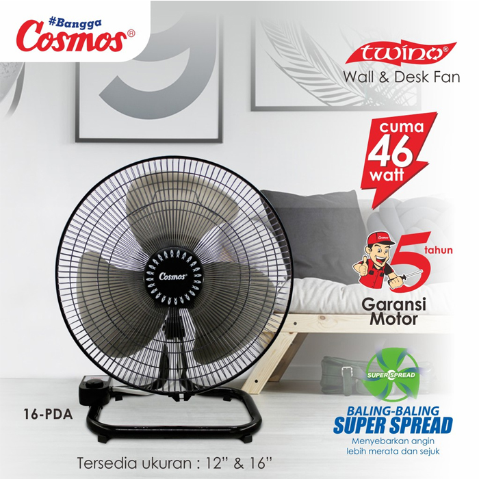 Cosmos Desk & Wall Fan 16"- 16PDATWINO